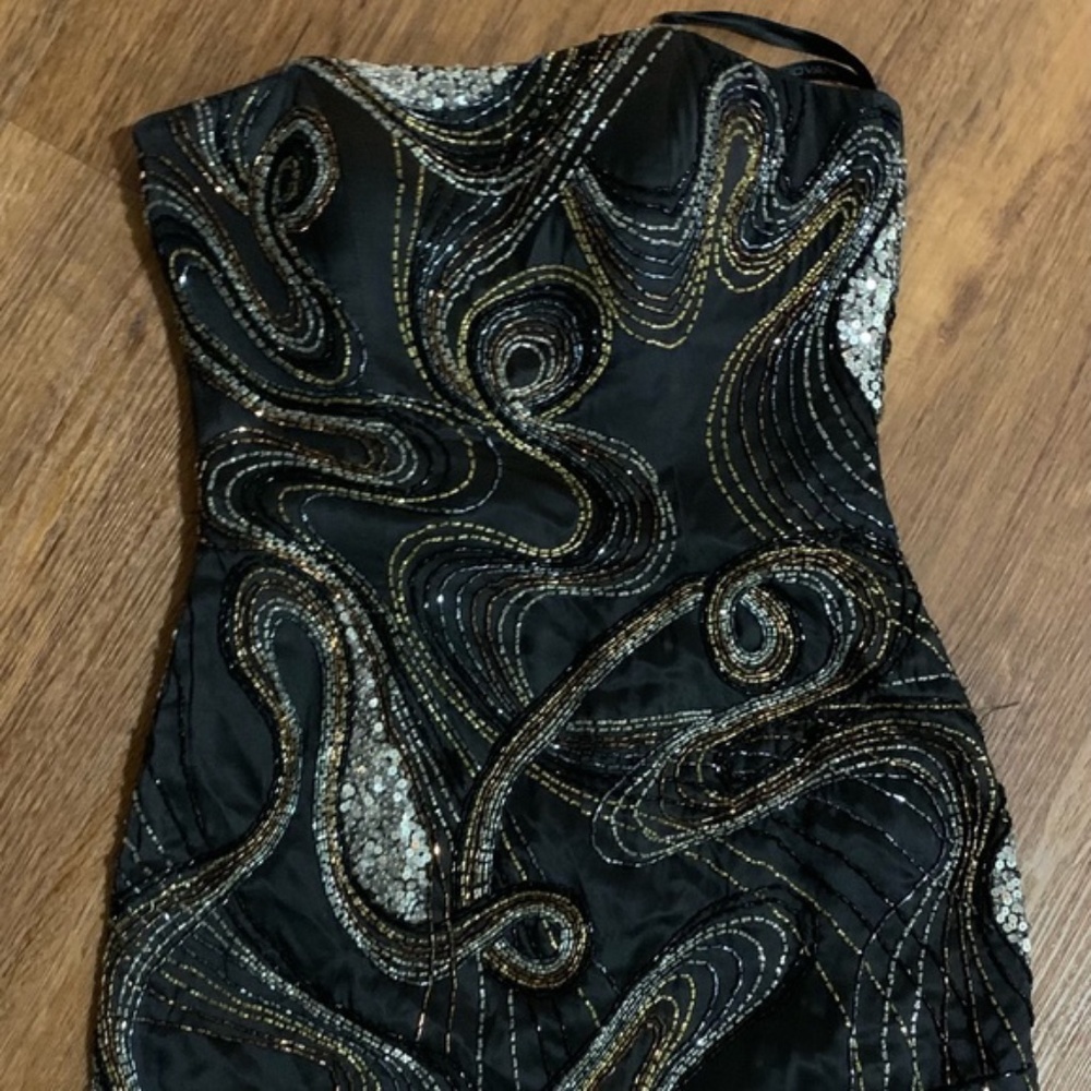 Jovani Strapless Beaded Cocktail Dress - Size 0